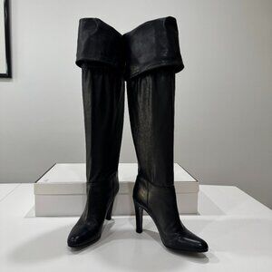 Coach Allyson Soft Calf Black Leather Boots, Size 8.5